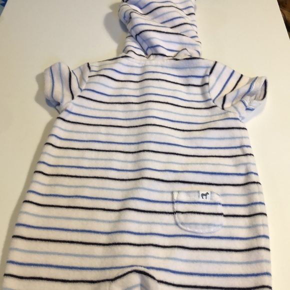 Janie and Jack Hooded Terry Short/ coverup size 3-6 months - Picture 4 of 9